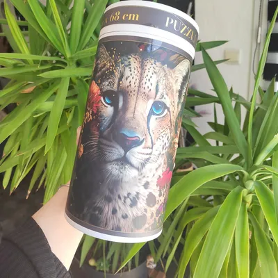 🧩 Puzzle 1000 pièces – Léopard fleurit – Neuf